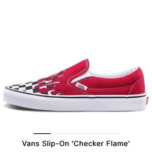 Vans Slip On Checker Flame 🔥